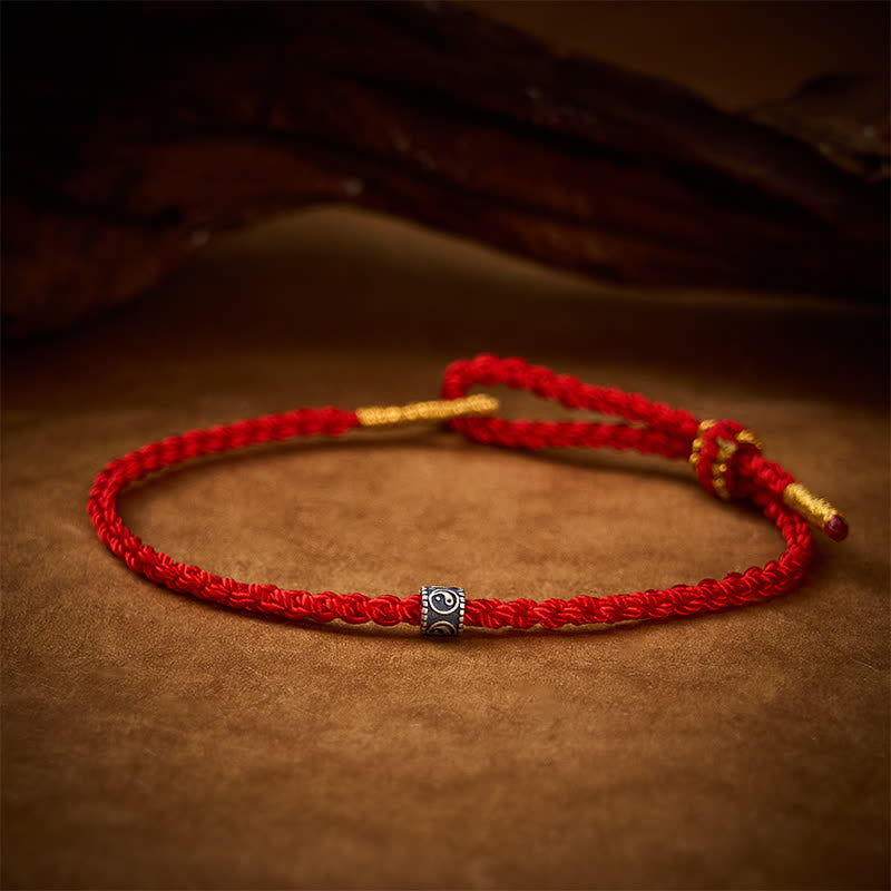 Buddha Stones Black Red String Yin Yang Protection Hand-Woven Minimalist Bracelet - image 9