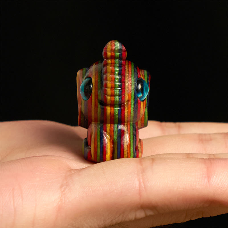 Buddha Stones "Hoping for Strength and Good Fortune" 2Pcs Mini Elephant Includes Gift Message Card - image 9