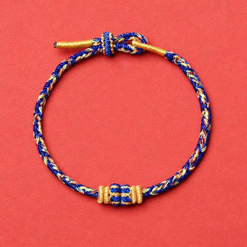 Buddha Stones Koi Fish Luck Hand-Woven String Bracelet - Blue Without Accessory - image 25