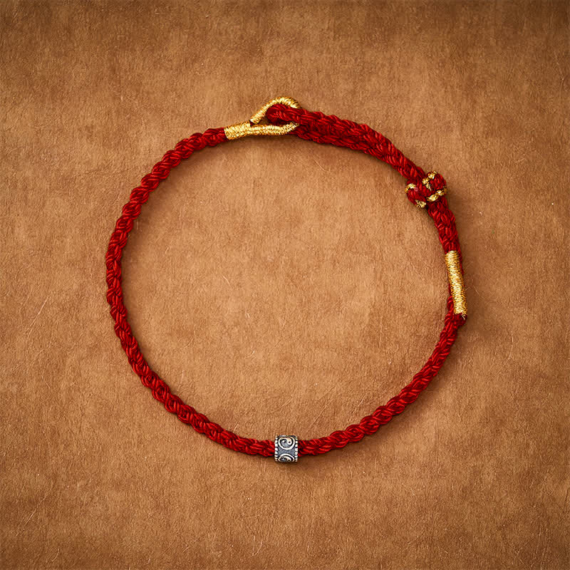 Buddha Stones Black Red String Yin Yang Protection Hand-Woven Minimalist Bracelet - image 8