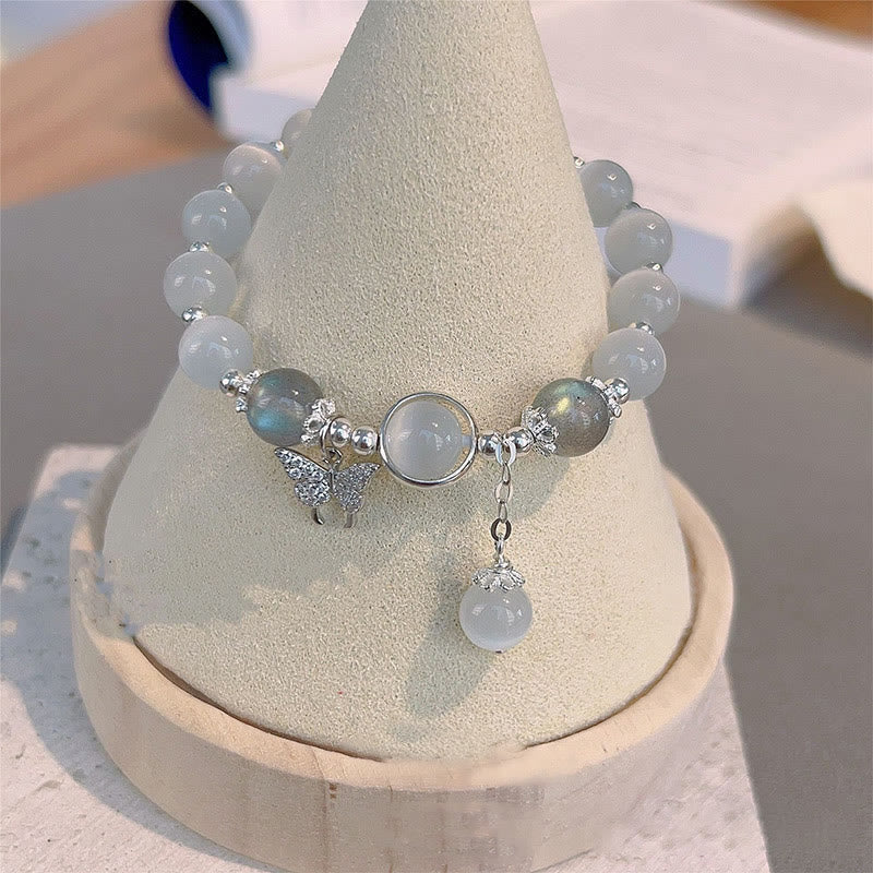 Buddha Stones "Sending Luck and Inner Peace" Cat's Eye Butterfly Bracelet Includes Gift Message Card - image 3