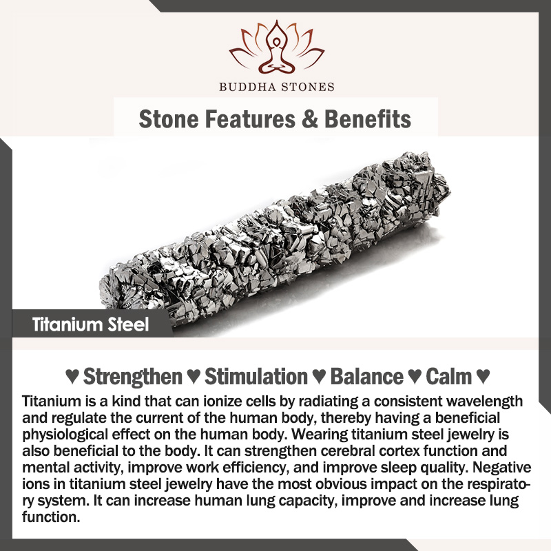 Buddha Stones Endless Knot Infinity Symbol Design Titanium Steel Balance Leather Buckle Bracelet Bracelet BS 1