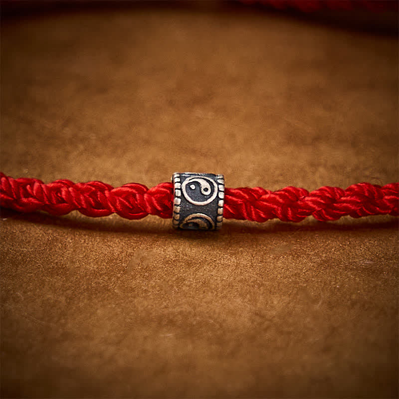 Buddha Stones Black Red String Yin Yang Protection Hand-Woven Minimalist Bracelet - image 10