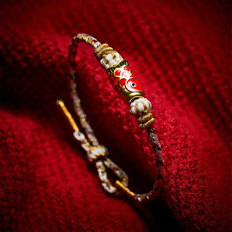 Buddha Stones Koi Fish Luck Hand-Woven String Bracelet - image 23