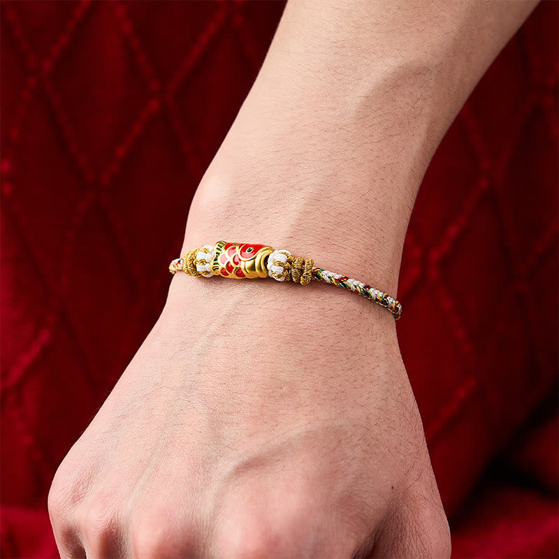 Buddha Stones Koi Fish Luck Hand-Woven String Bracelet - image 24